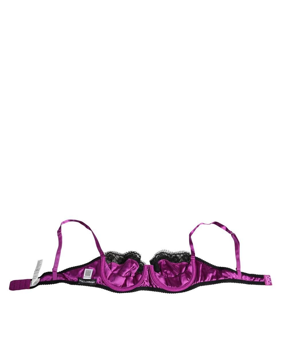 Thumbnail: Dolce & Gabbana Purple Silk Underwired Balconette Bra Underwear