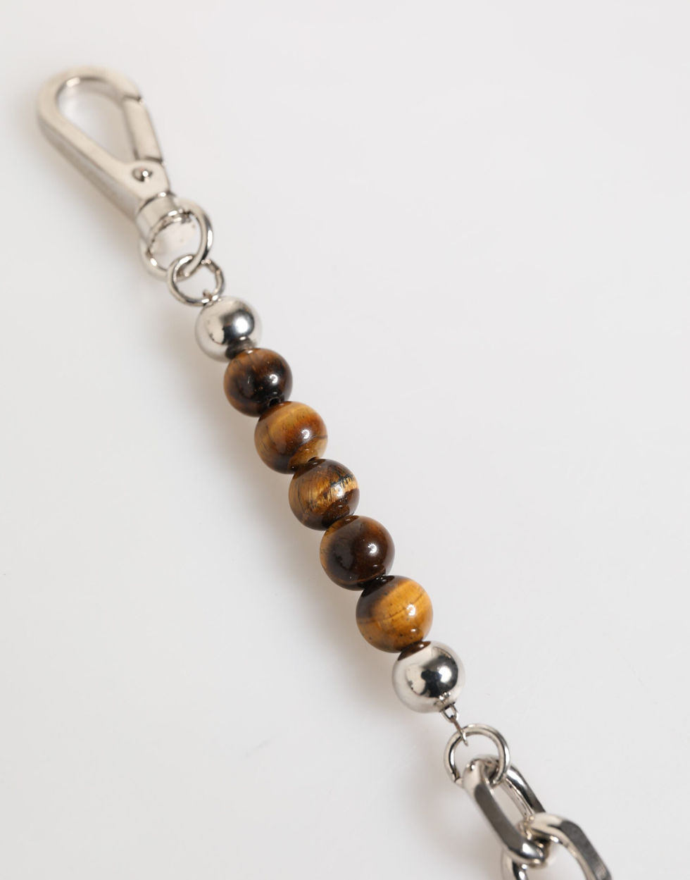 Thumbnail: Dolce & Gabbana Silver Chain Brass Beaded Lobster Clasp Logo Men Bracelet