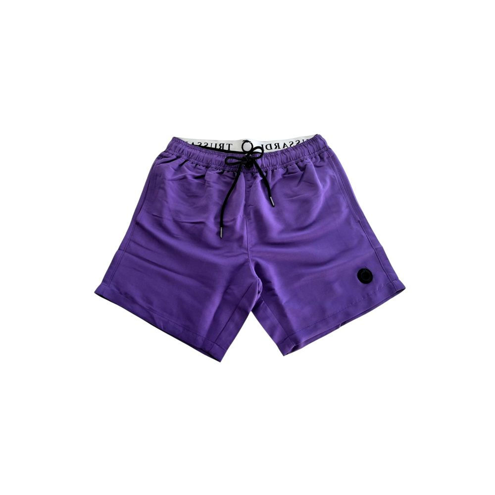 Trussardi Beachwear Purple Polyester Men Swim Short