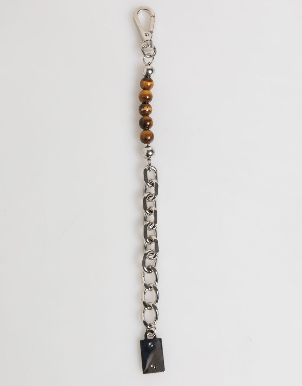 Thumbnail: Dolce & Gabbana Silver Chain Brass Beaded Lobster Clasp Logo Men Bracelet