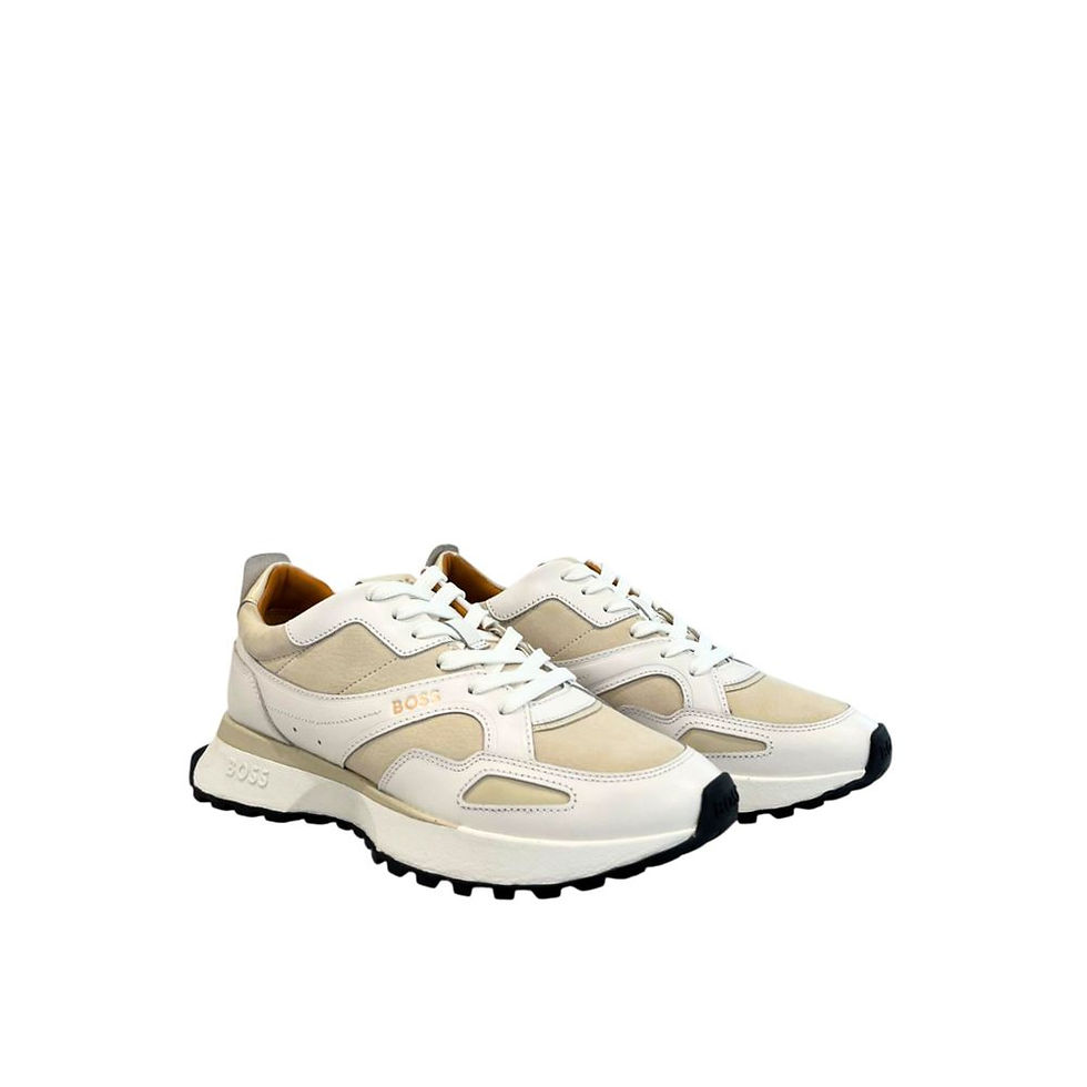 Thumbnail: Hugo Boss White Leather Men Sneaker