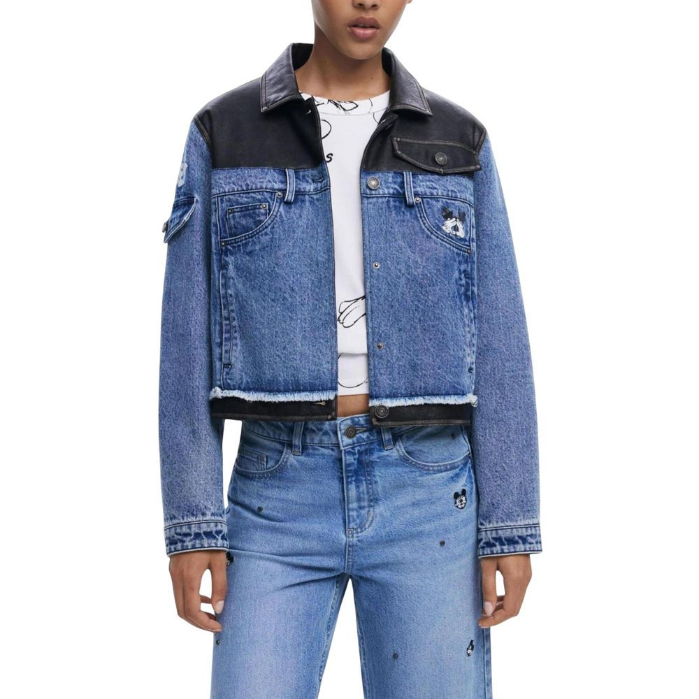 Desigual Blue Cotton Denim Jacket