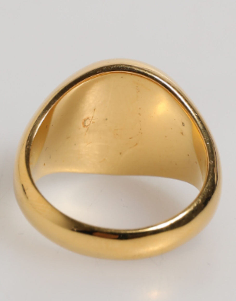 Thumbnail: Dolce & Gabbana Gold Tone Real Brass Red DG Logo Men Ring