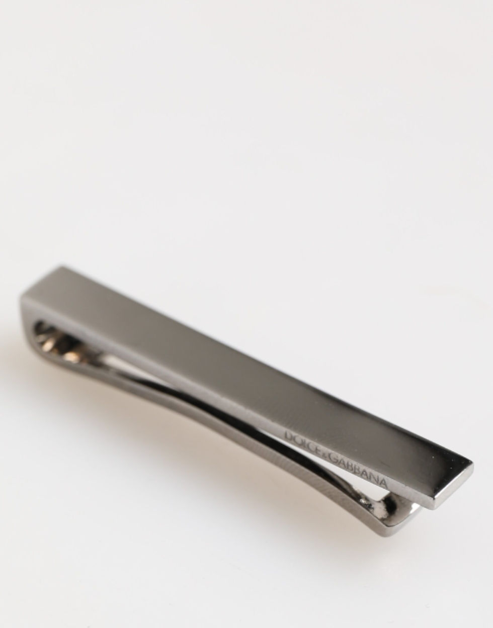 Thumbnail: Dolce & Gabbana Silver Tone Brass Logo Branded Men Accessory Tie Clip Bar