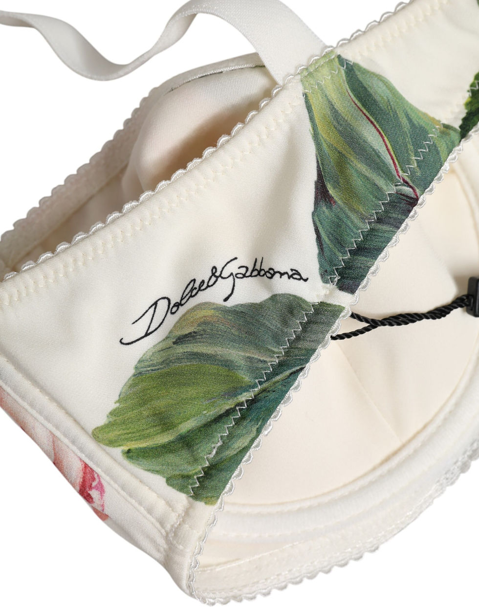 Thumbnail: Dolce & Gabbana White Floral Balconette Underwired Bra Underwear