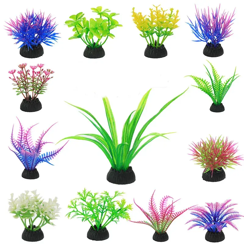 Aquarium Decoration Simulation Artificial Daffodil Plant Fish Tank Grass Flower