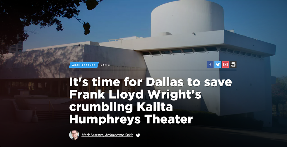 It's time for Dallas to save Frank Lloyd Wright's crumbling Kalita Humphreys Theater