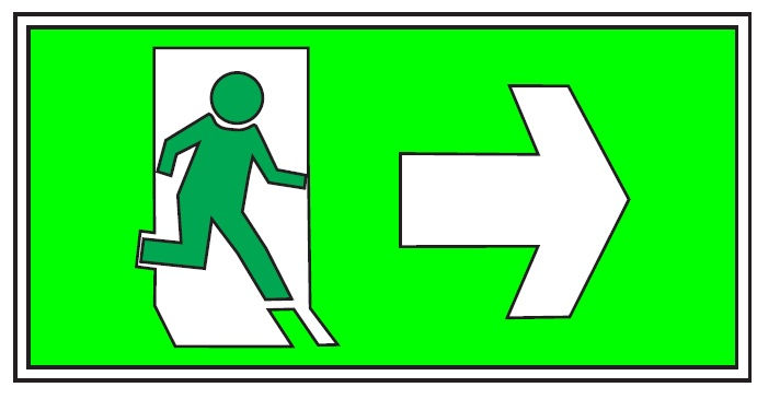 Miniatura: Placa Sinalização de Emergência - Saída para Direita