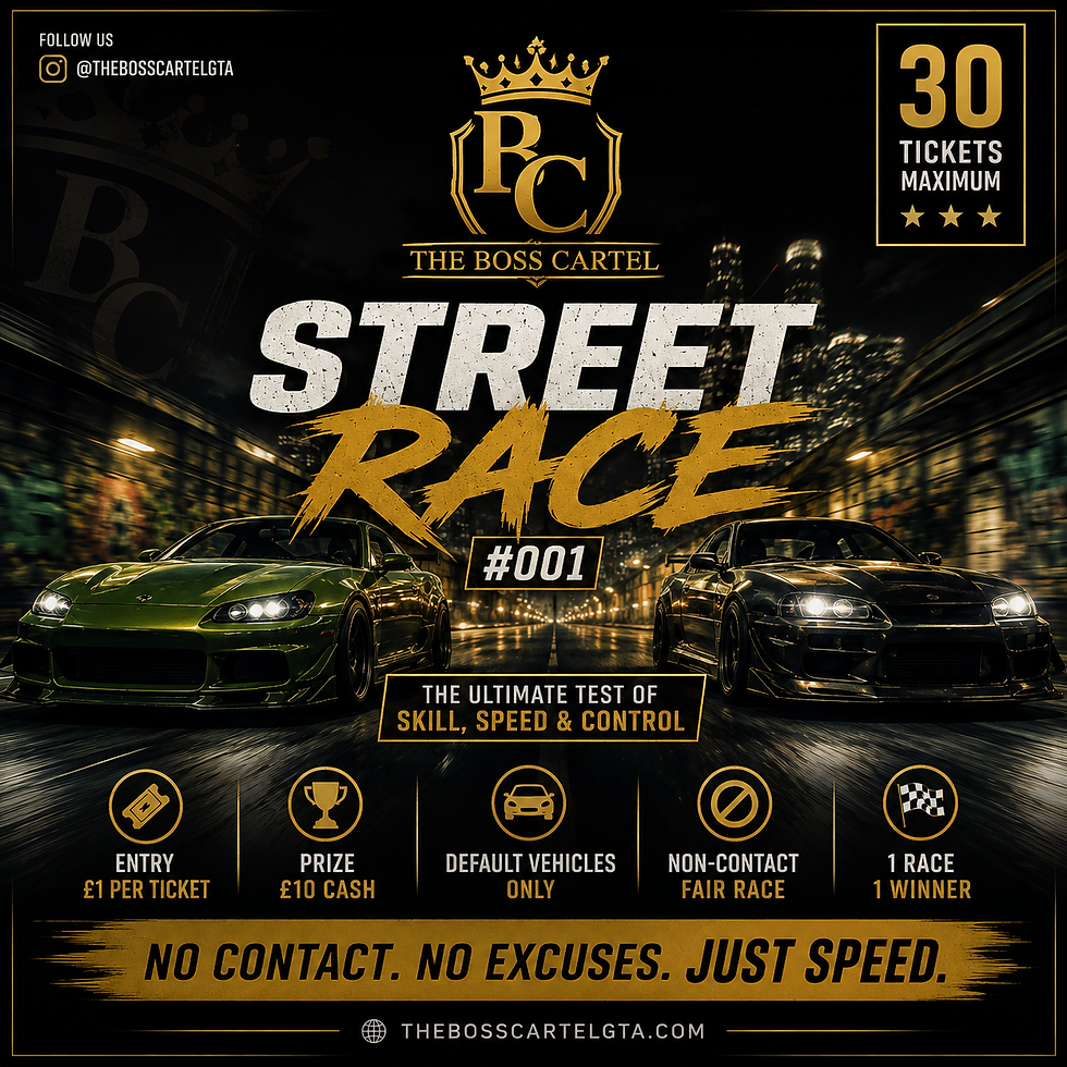 FEW SPOTS LEFT: Boss Cartel Street Race #001 (£10 Cash Prize)