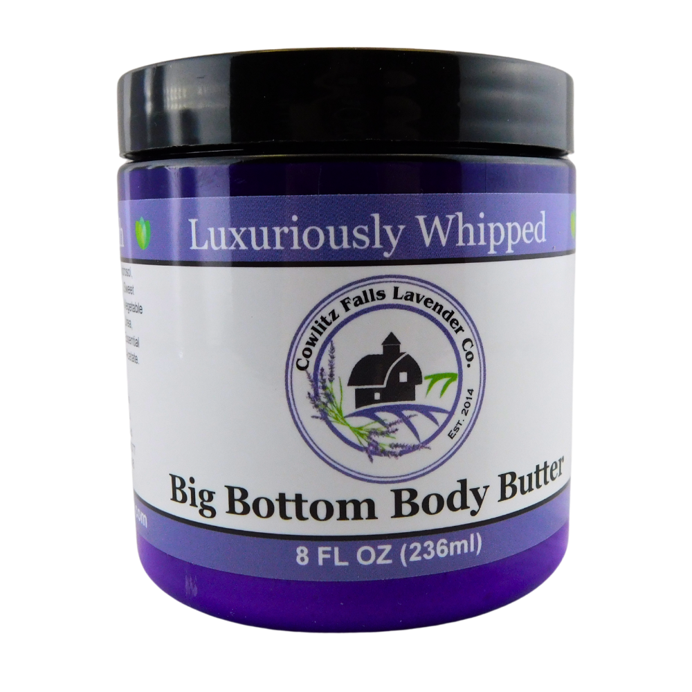 8 oz purple jar of big bottom body butter lotion