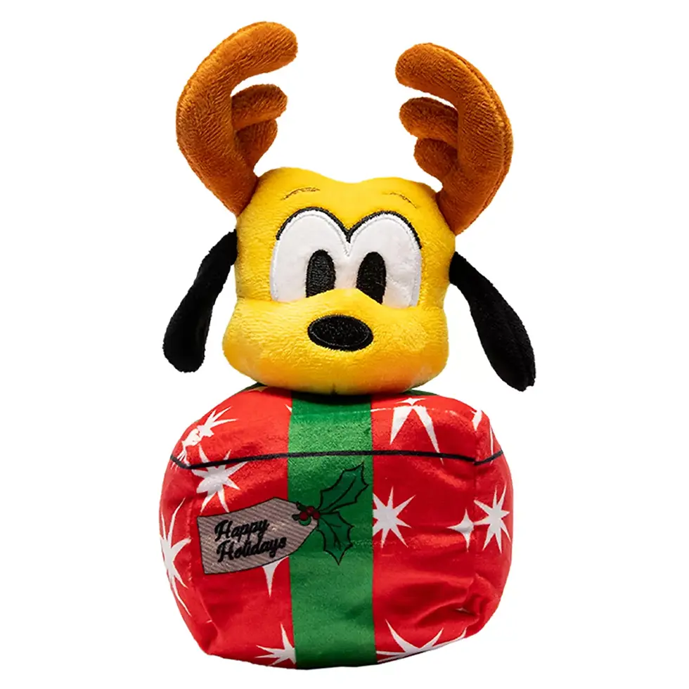 Reindeer Pluto with Presents Plush Dog Toy