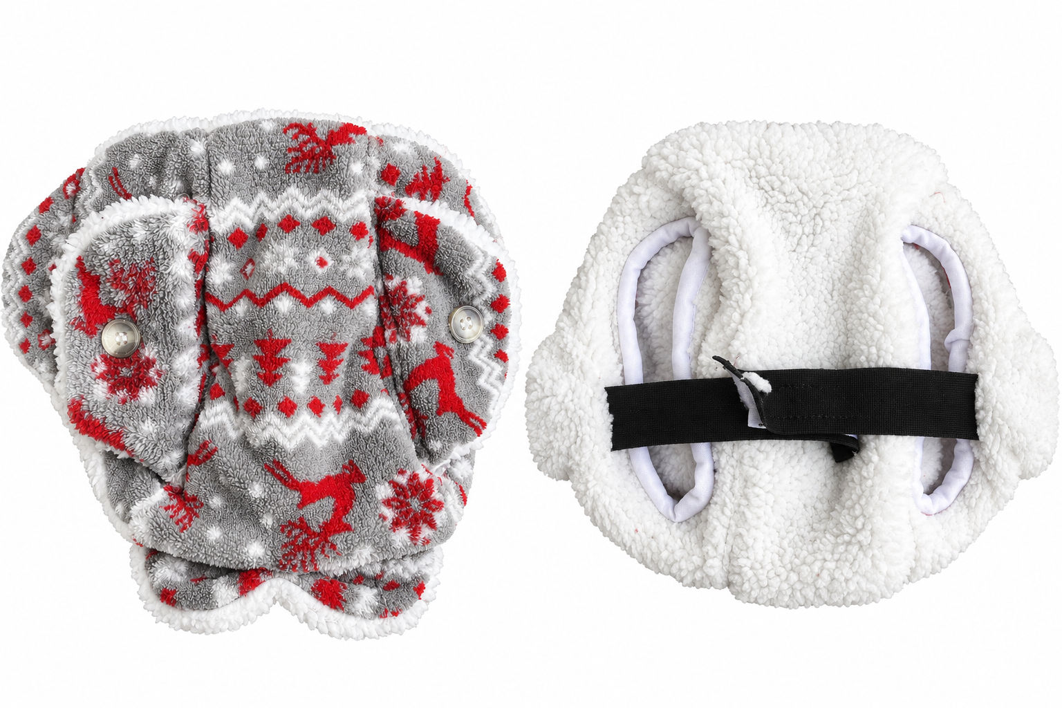 Cozy Christmas Fleece Russian Dog Hat