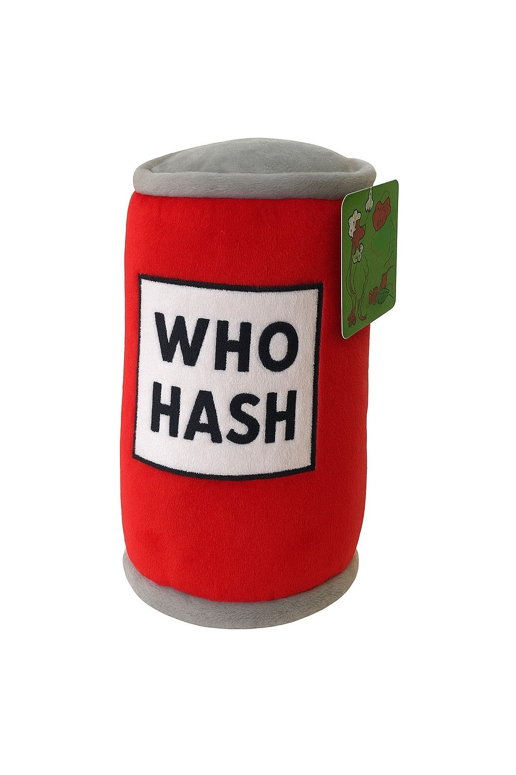 Dr. Suess The Grinch Who Stole Christmas "Who Hash" Can Squeaker Dog Toy