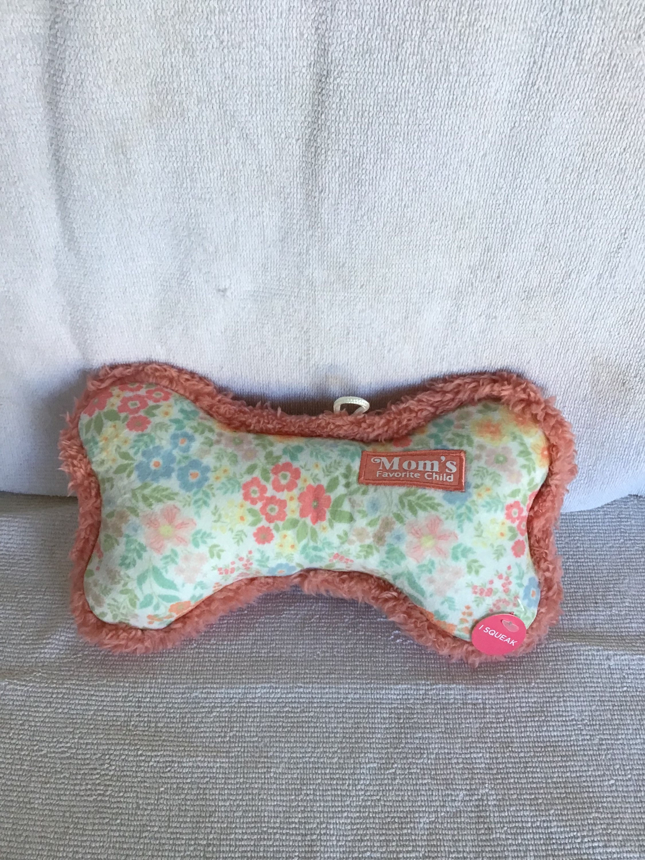 Bone Shaped Pillow with Squeaker