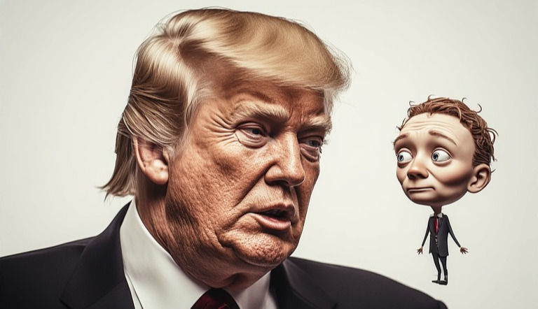 Trump making peace deal with his imaginary Iranian friend 