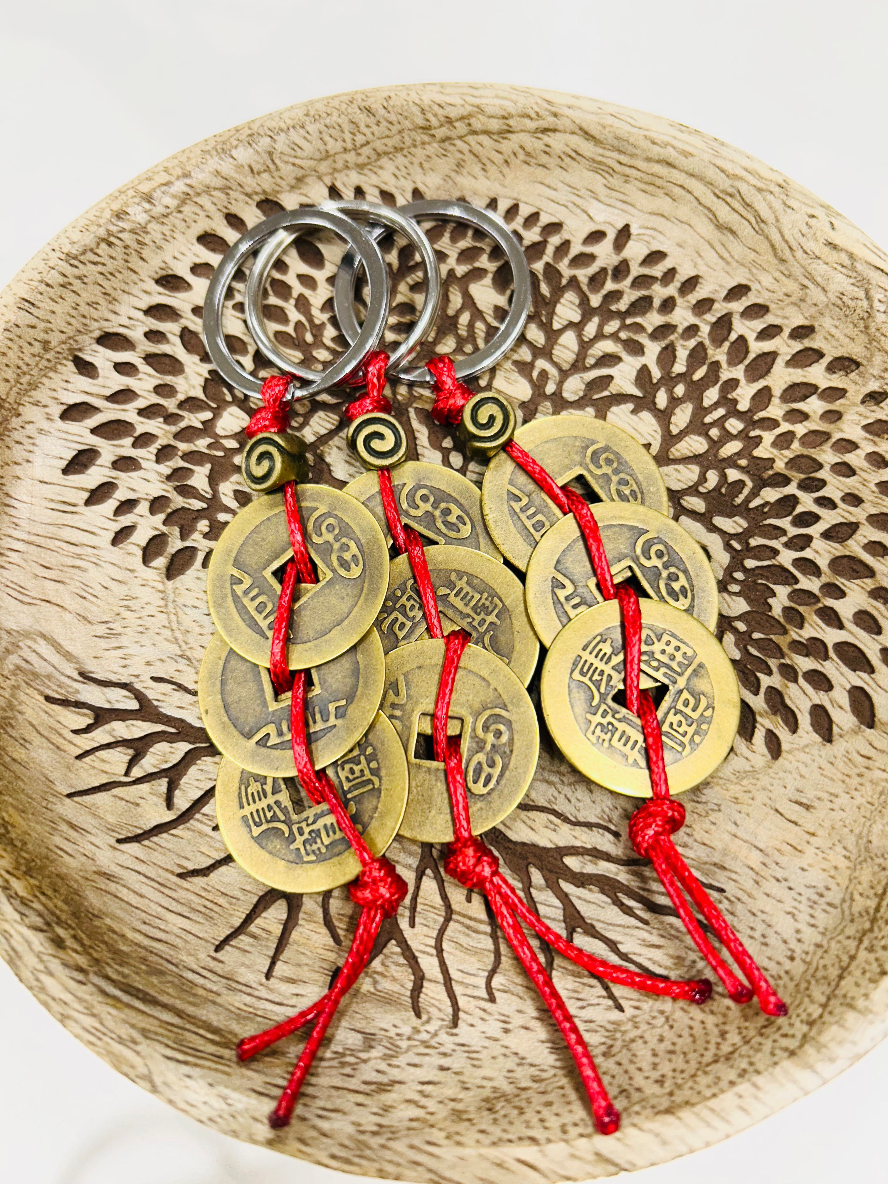 Llavero monedas chinas suerte