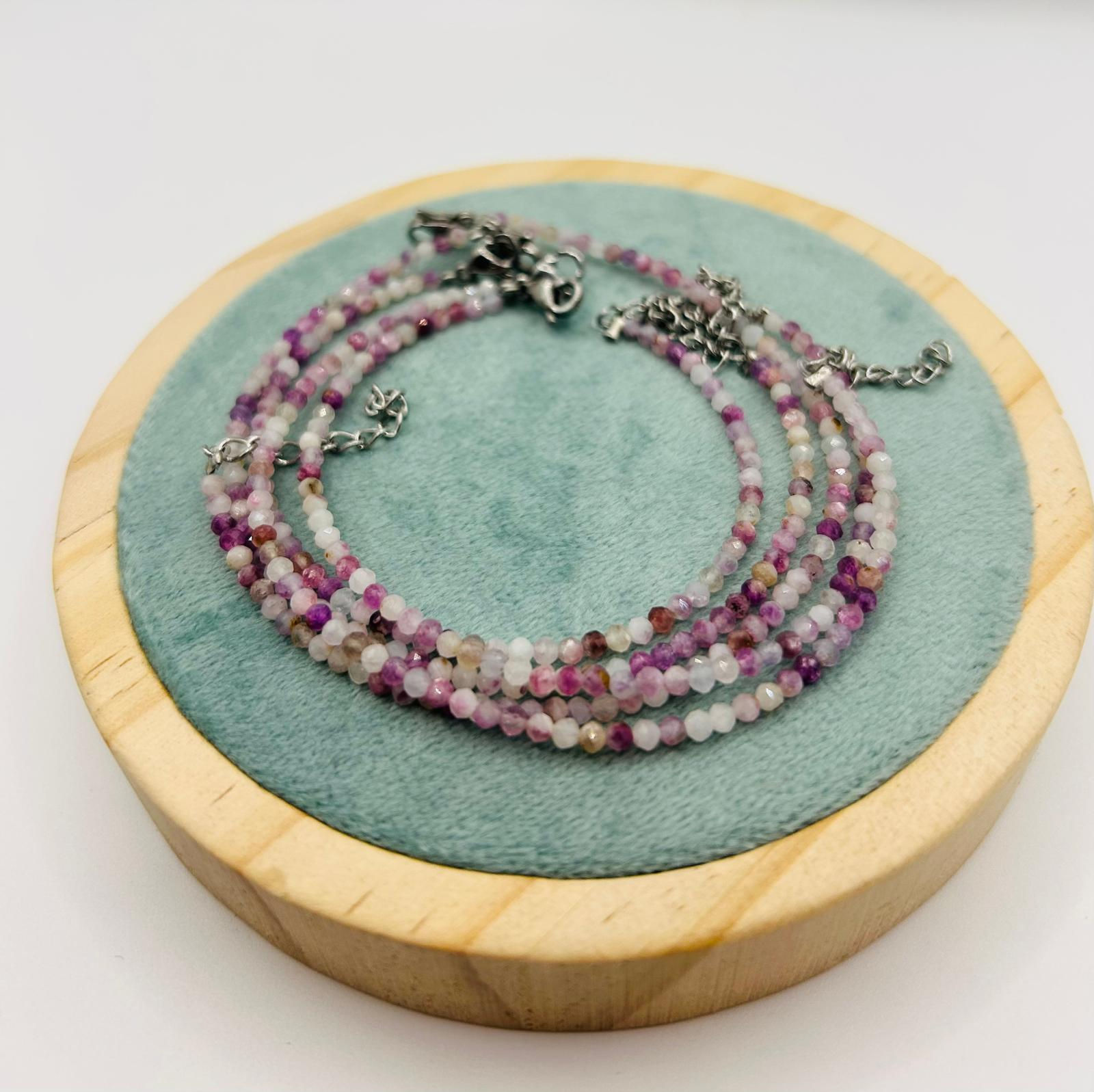 Pulsera amatista bambu acero