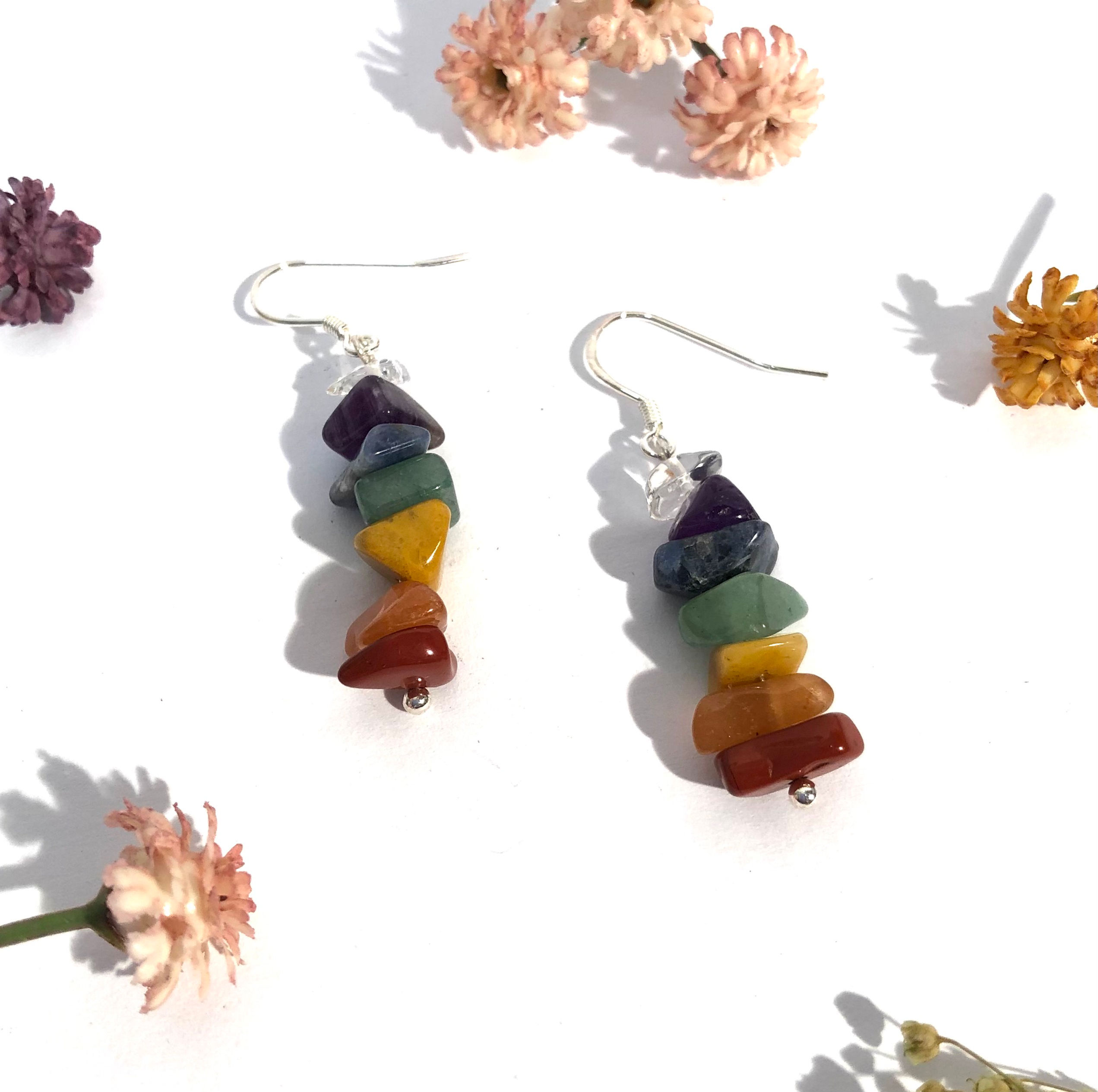 Pendientes chakras plata