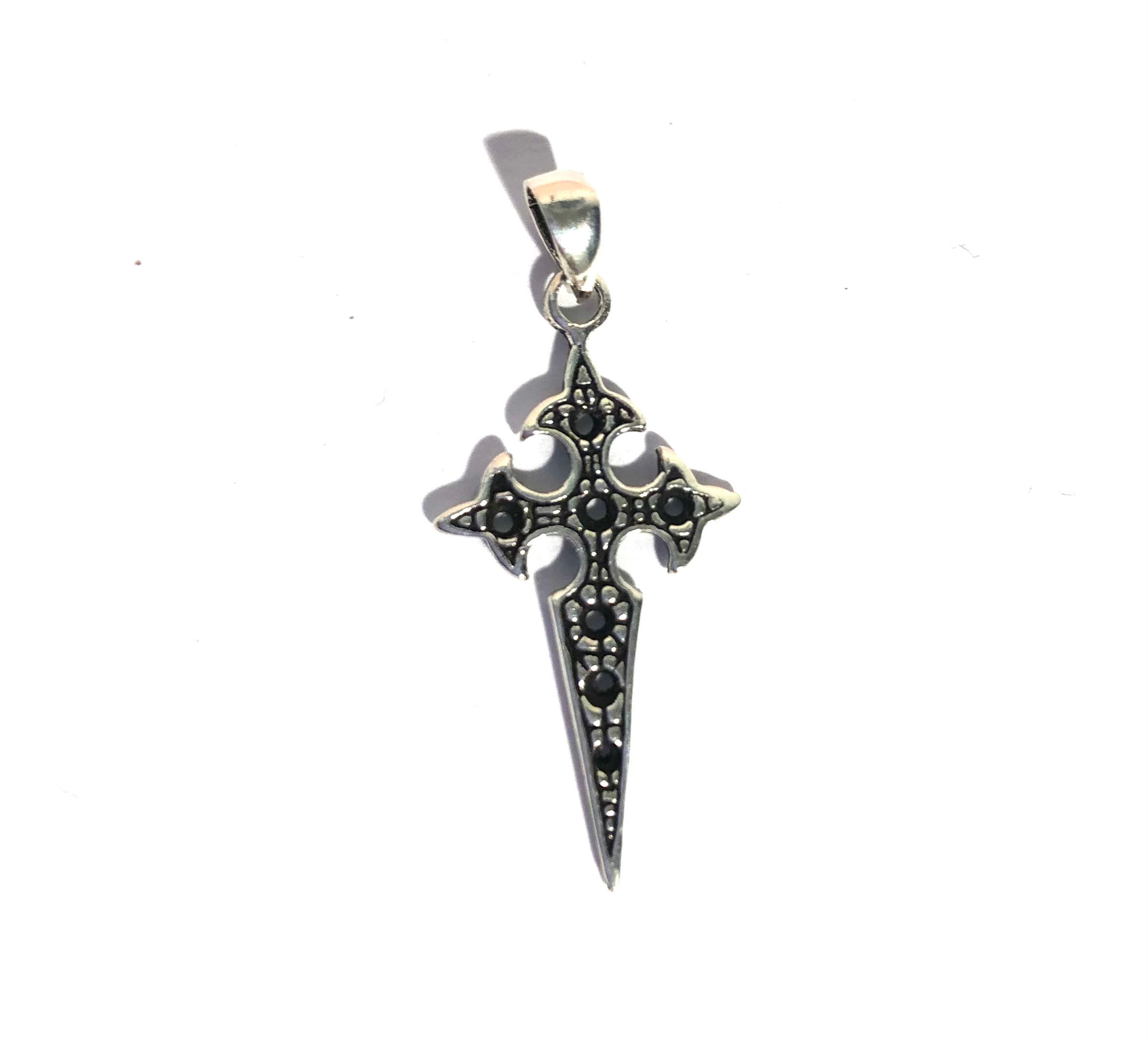 Colgante cruz de santiago plata