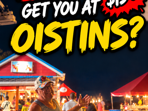 Oistins friday night. spend 30$ BDS or 15$ US