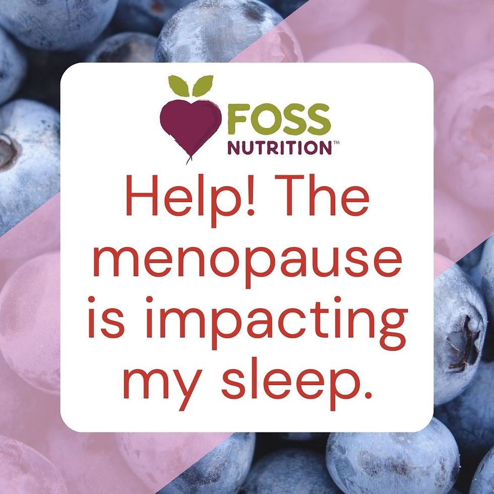 Help!! The menopause is impacting my sleep.