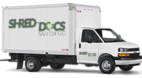 paper shredding truck