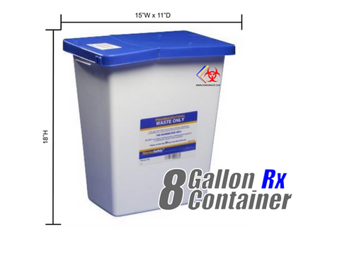 8 Gallon Pharmaceutical Disposable Container (Blue/White) | SD Medical ...