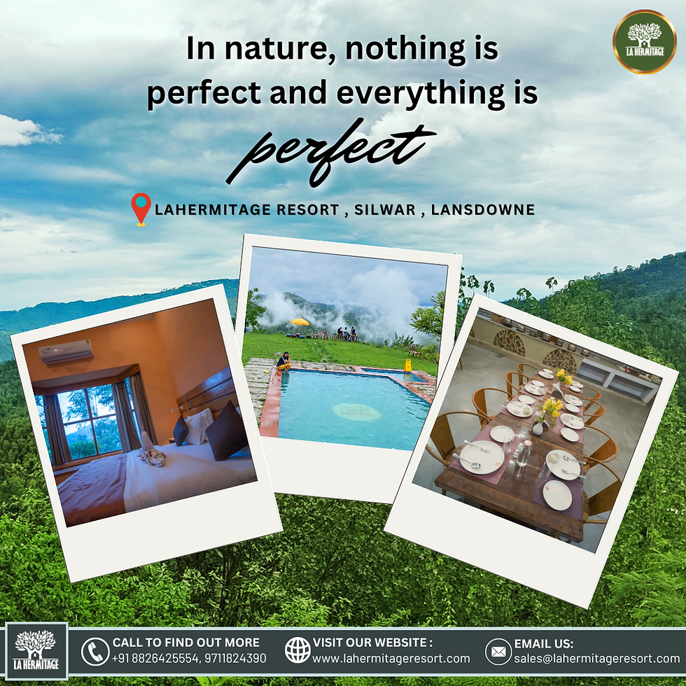 weekend getaway resort near delhi in lansdowne | stay at lahermitage resort