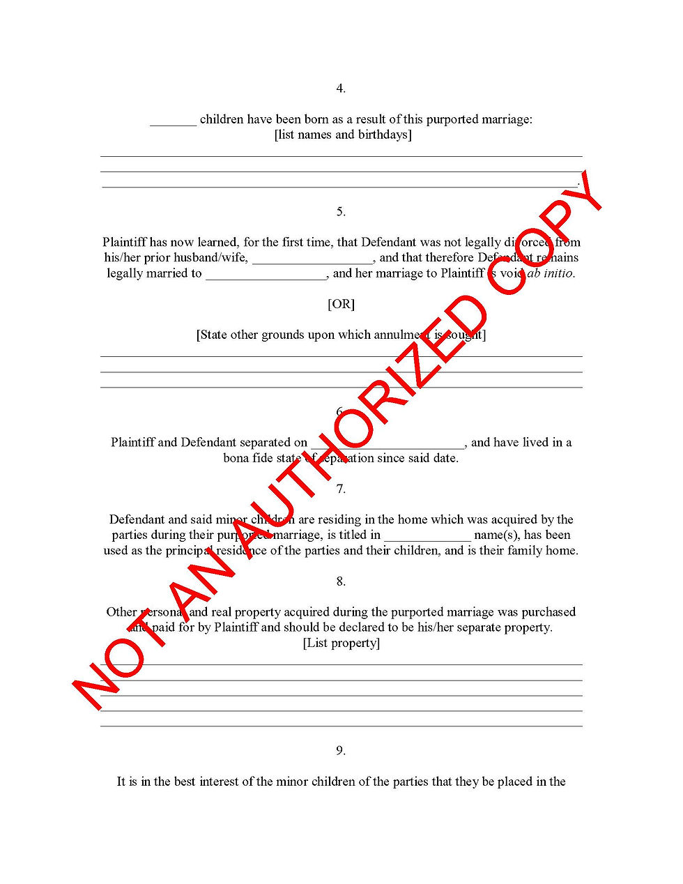 Thumbnail: Annulment Packet