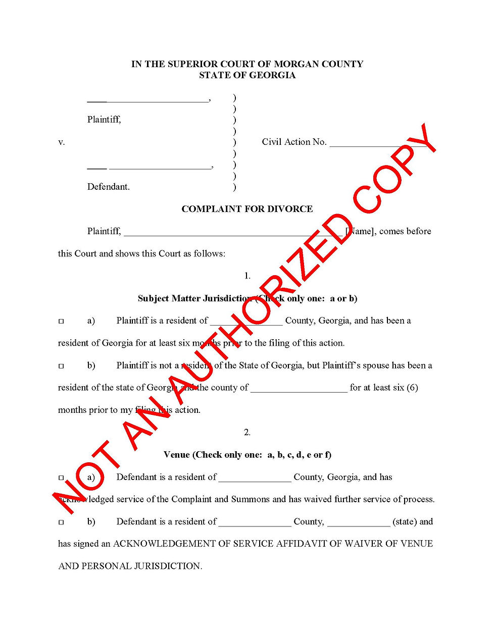 Thumbnail: Contested Divorce with Minor Children Packet