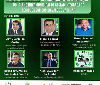 Webinar da Elaboração a Implementação do Plano Intermunicipal de Gestão Integrada de Resíduos Sólidos do Vale do Jari - AP.