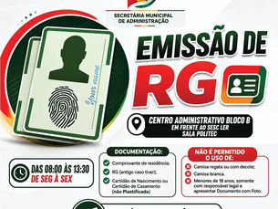 EMISSÃO DE RG – MUNICÍPIO DE AMAPÁ