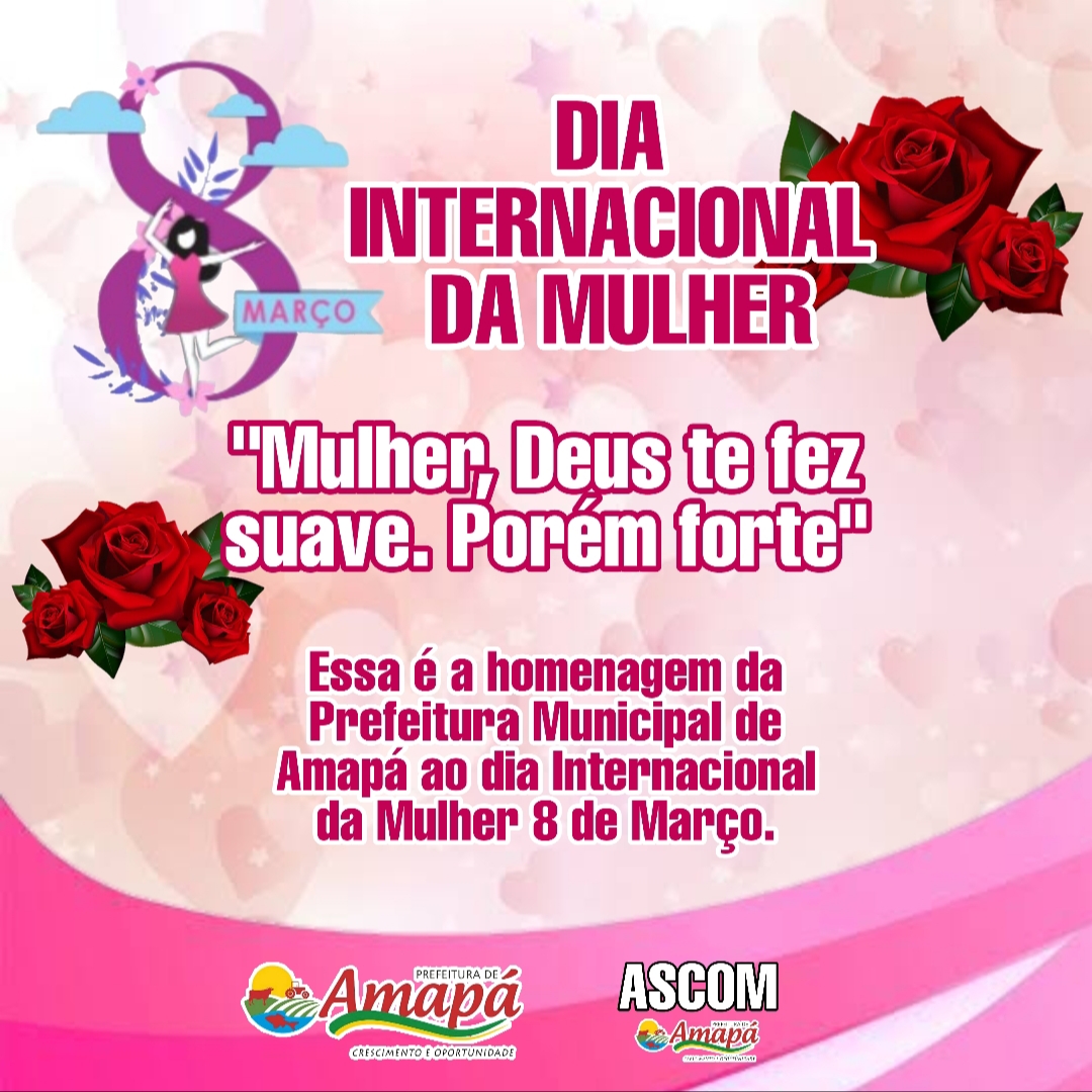 Dia 8 de março dia internacional da Mulher