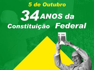 Constituição cidadã completa 34 anos