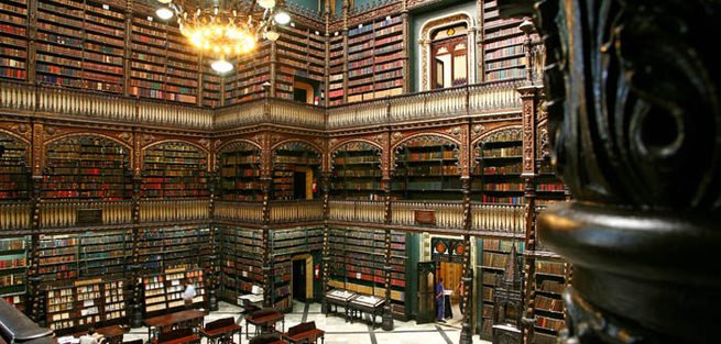 Foto do Real Gabinete Português de Leitura, no Rio de JaneiroOrigem do Dia Nacional da Biblioteca
