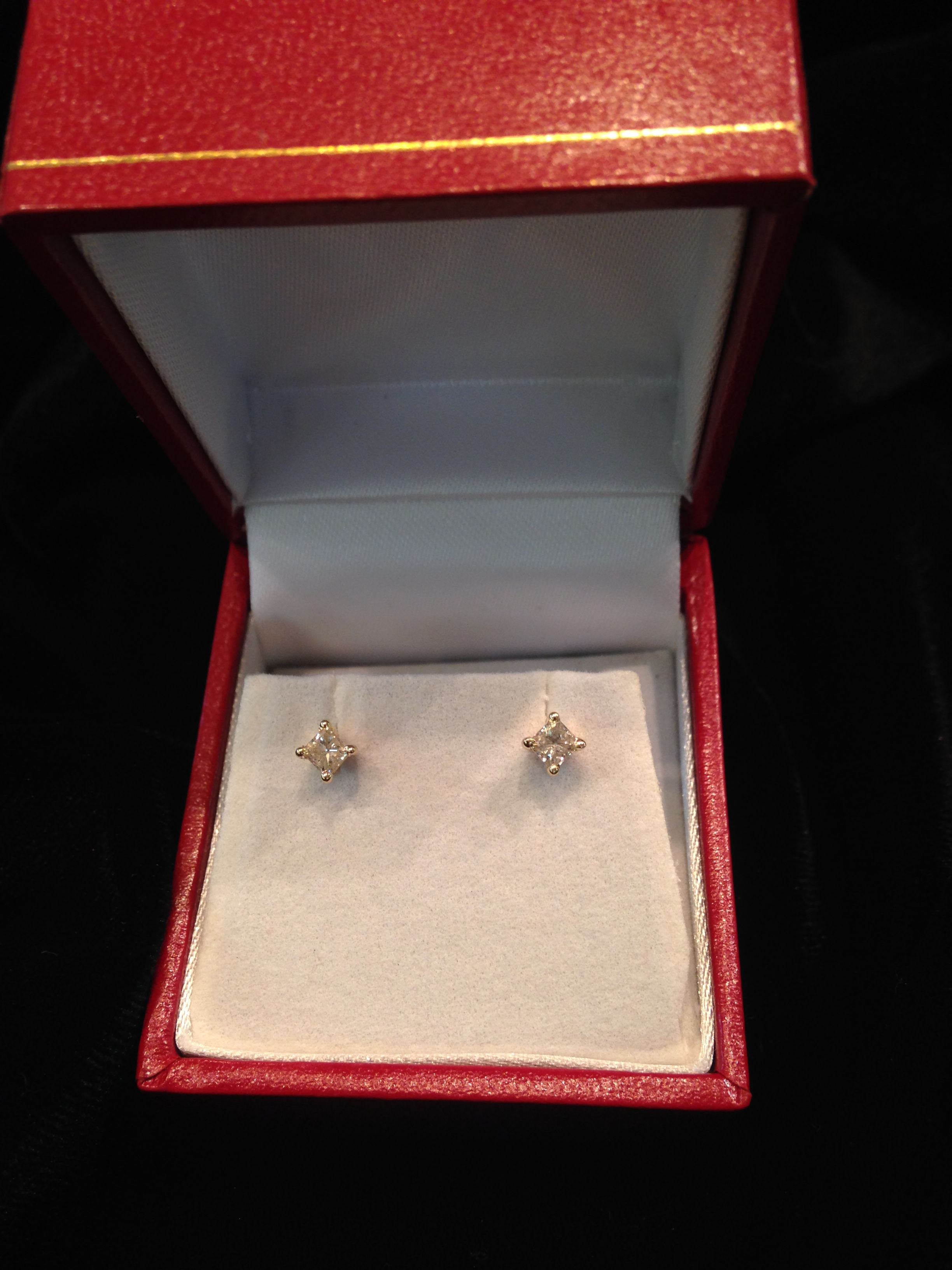 Princess Cut Diamond Earrings