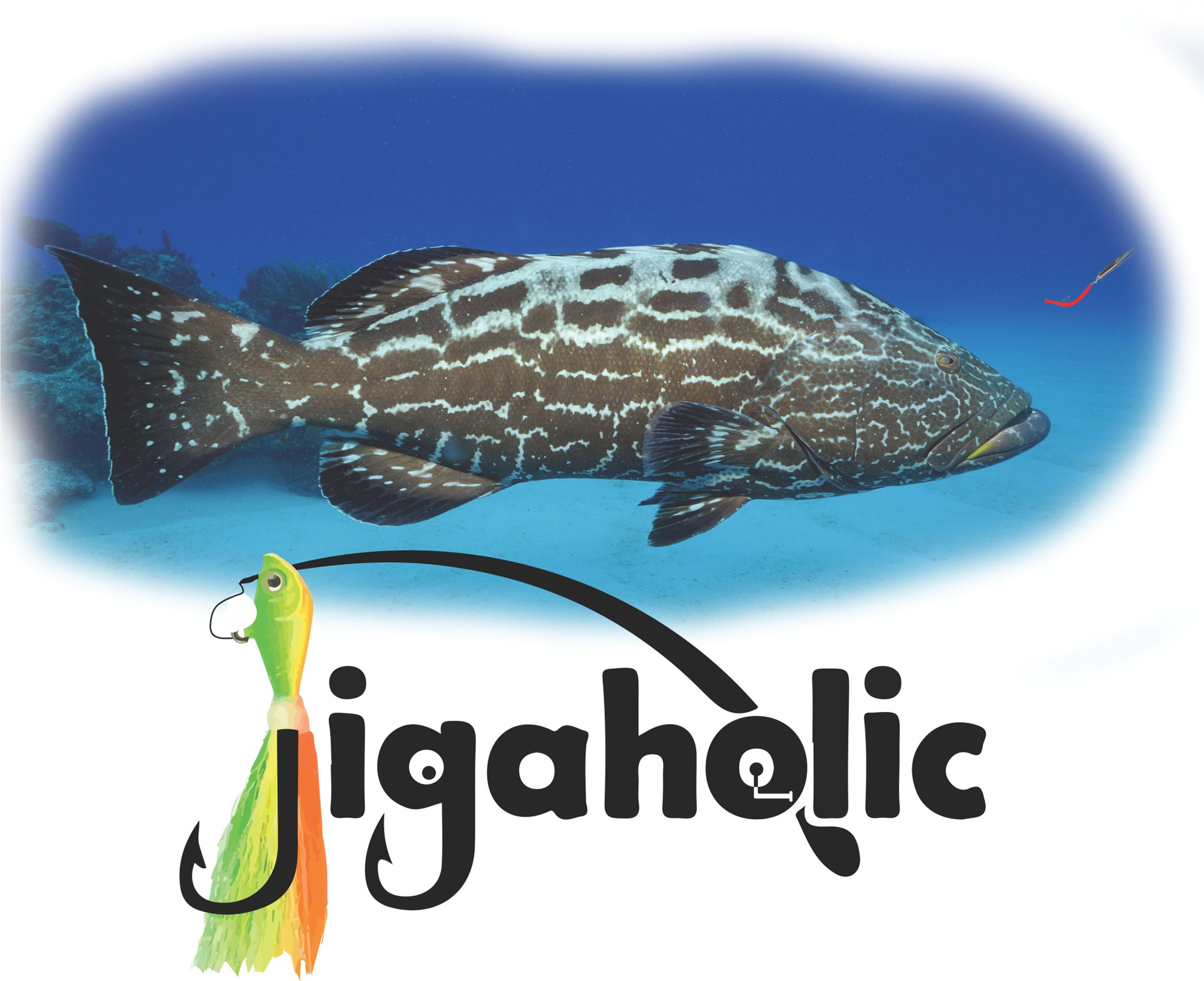 BLACK GROUPER ADULT LONG SLEEVE HOODED PERFORMANCE TEE