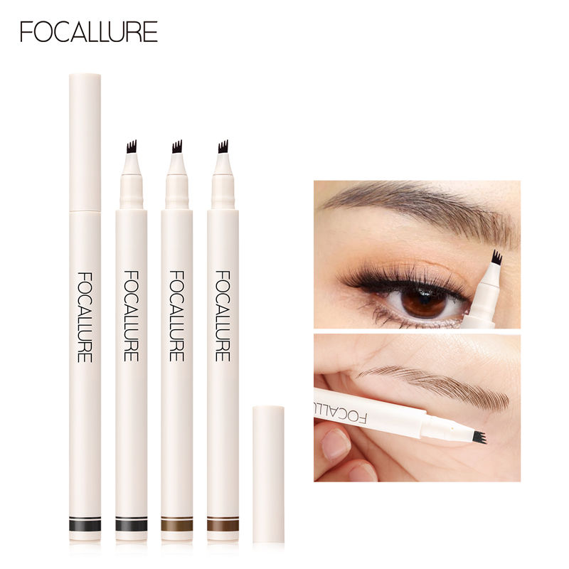 Thumbnail: Wholesale FOCALLURE 4 Forks Eyebrow Pencil Ultra-fine Waterproof Long Lasting Na