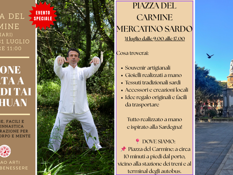 Evento speciale di Tai Chi Chuan: lezione aperta a tutti al Mercatino Sardo a Cagliari in Piazza del Carmine