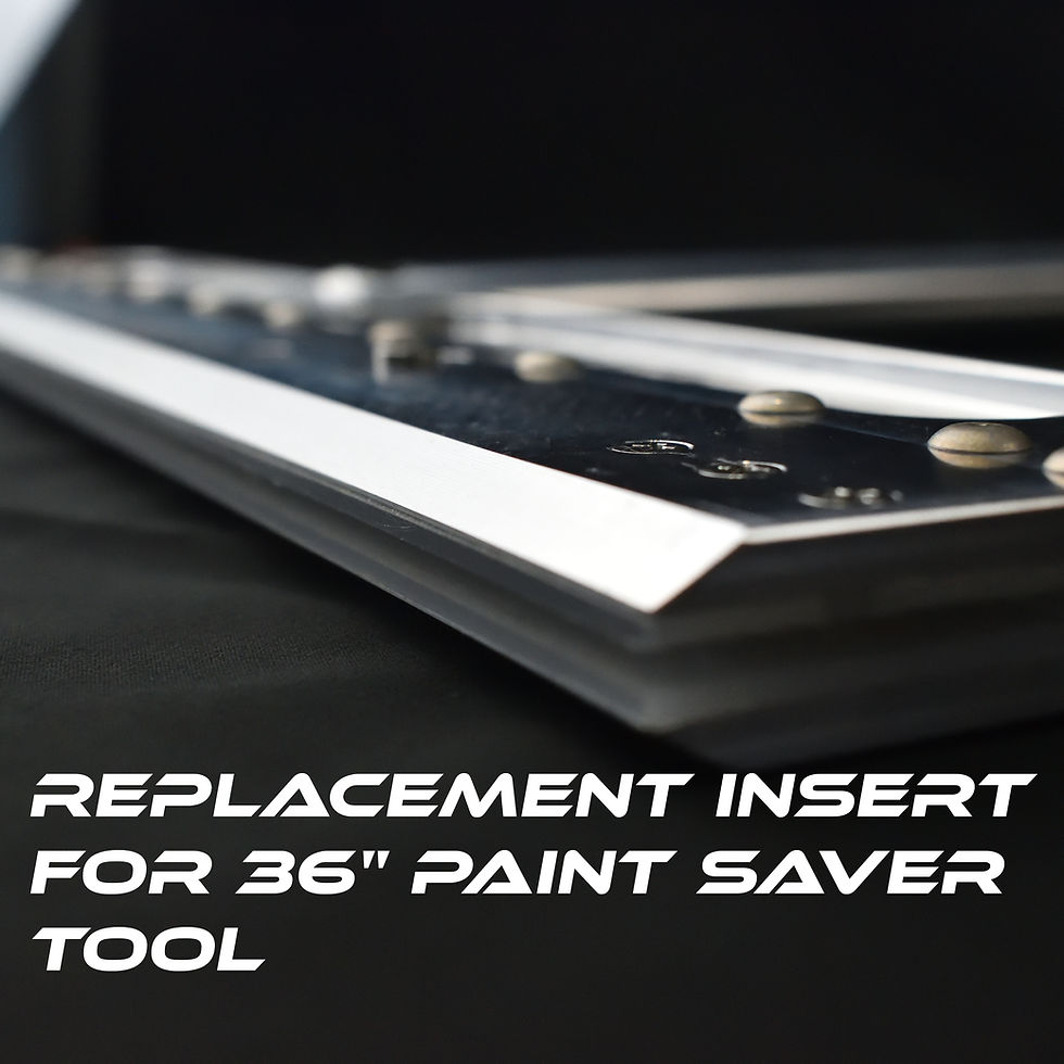 A Paint Saver tool with inserts and the text "Replacement Inserts for 36in Paint Saver Tool"
