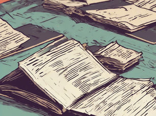 Several forms laid out on a desk