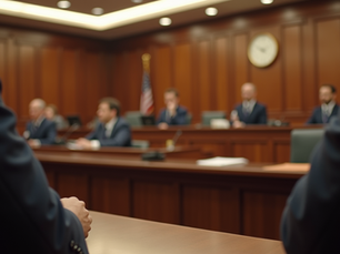 A courtroom where DWI cases are tried.