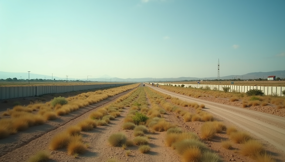 The Texas-Mexico border landscape
