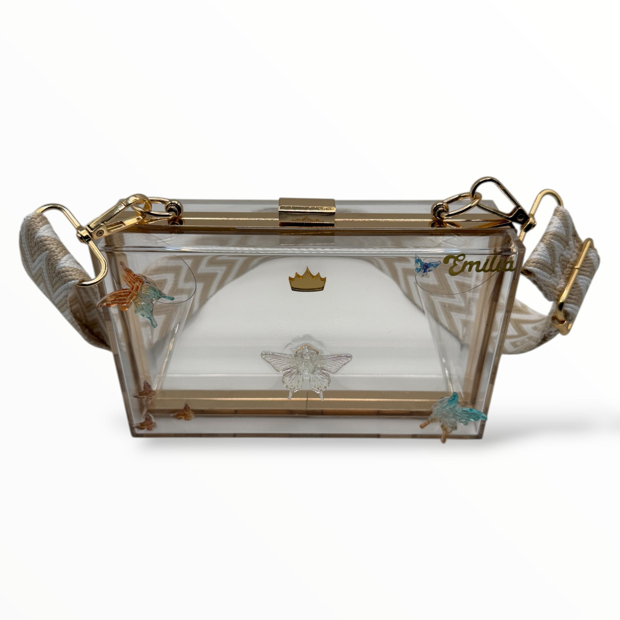 Schmetterling Handtasche Weiss