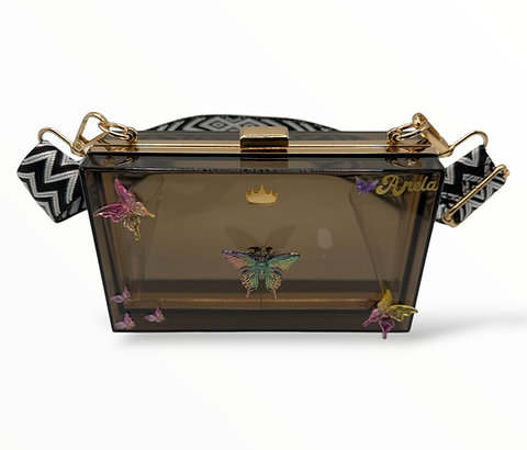 Schmetterling Handtasche Schwarz