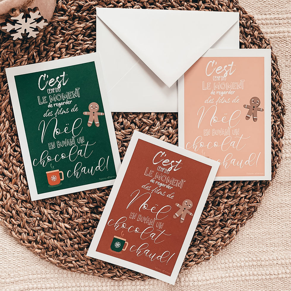 Carte A6 Films de Noël