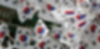 Korean flags in the air