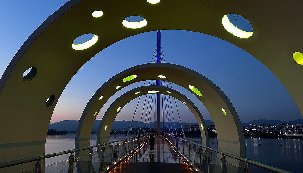 Soyanggang Skywalk At Night