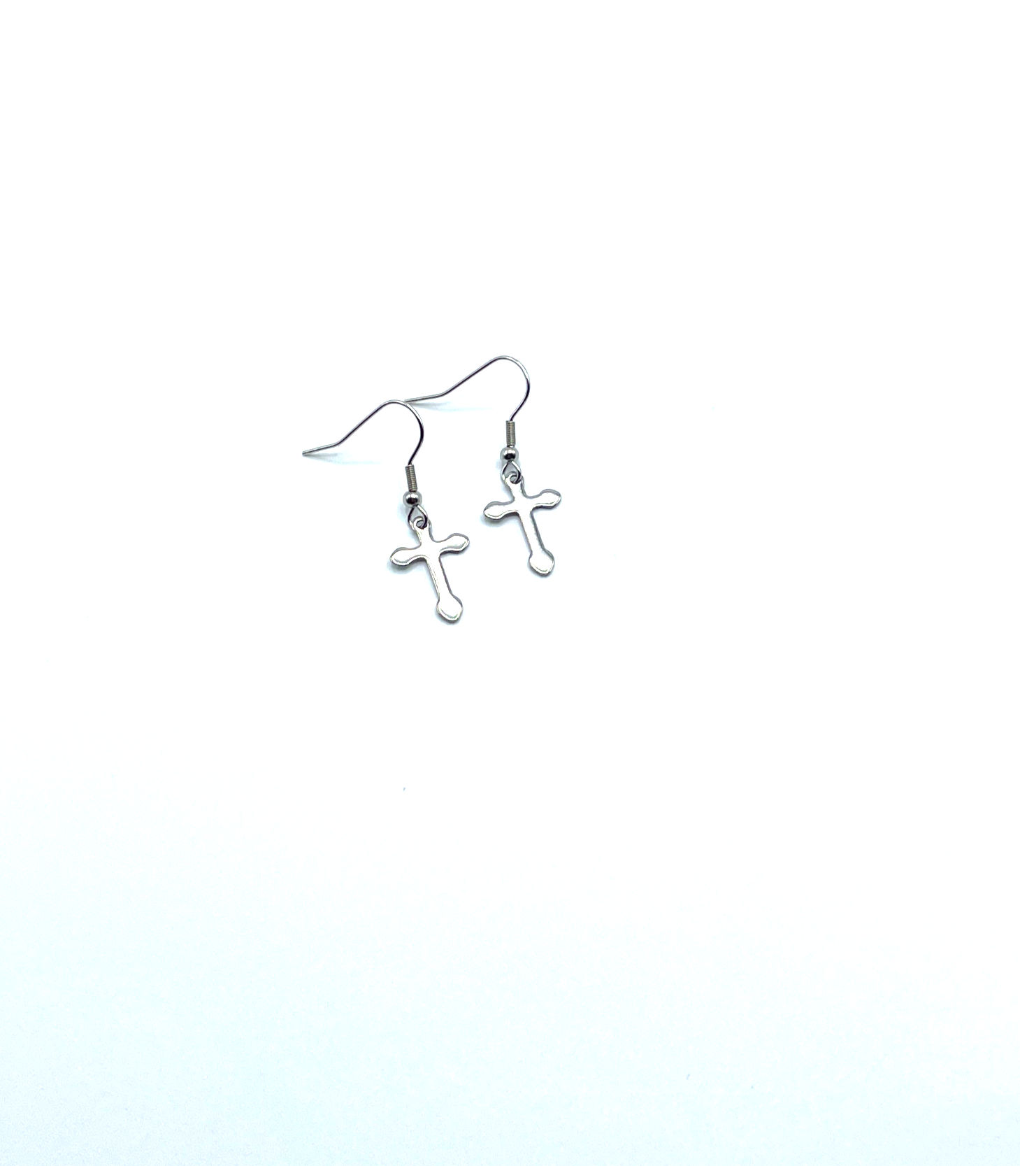 Petite Rounded Cross Earrings