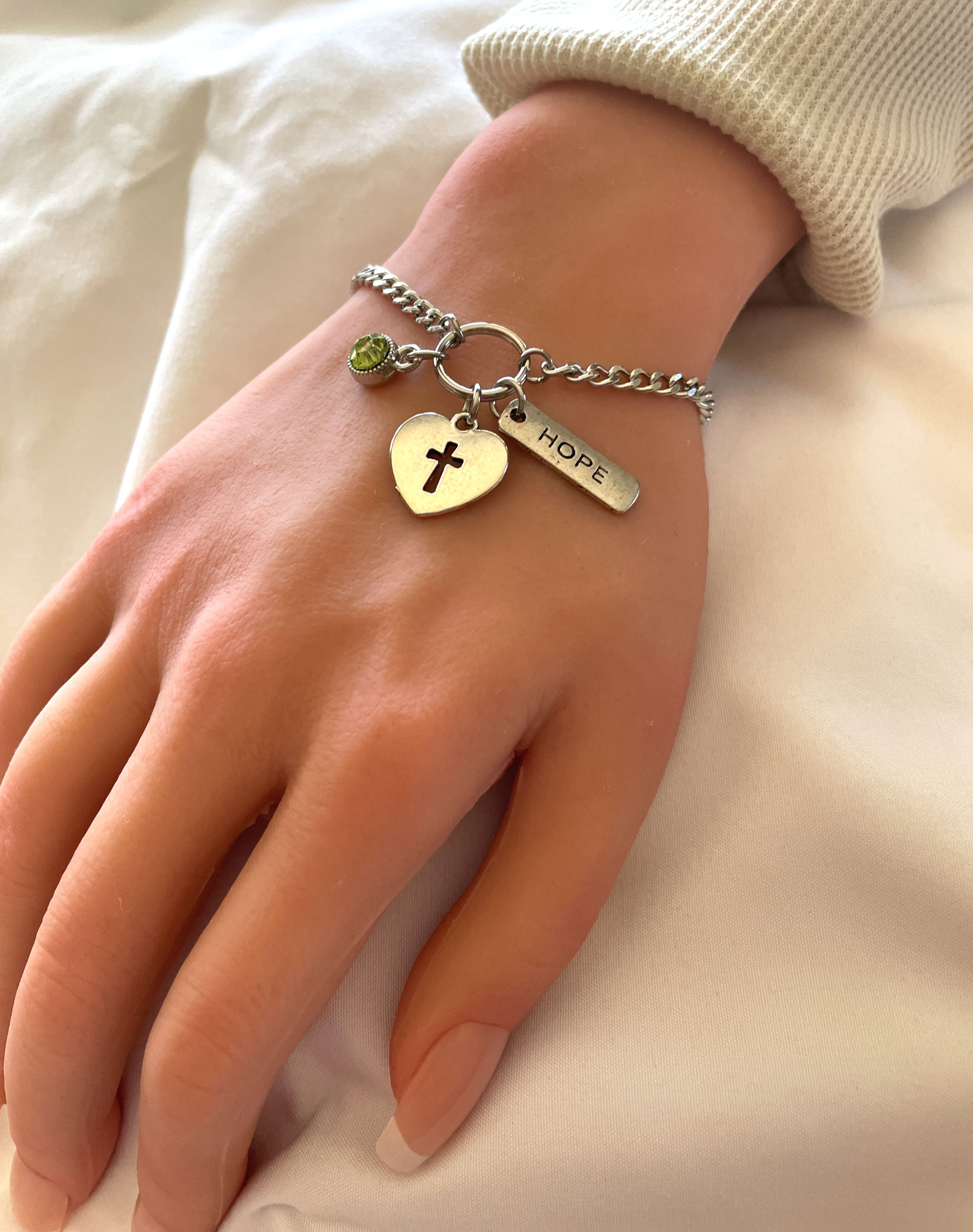 Hope Faith Charm Bracelet